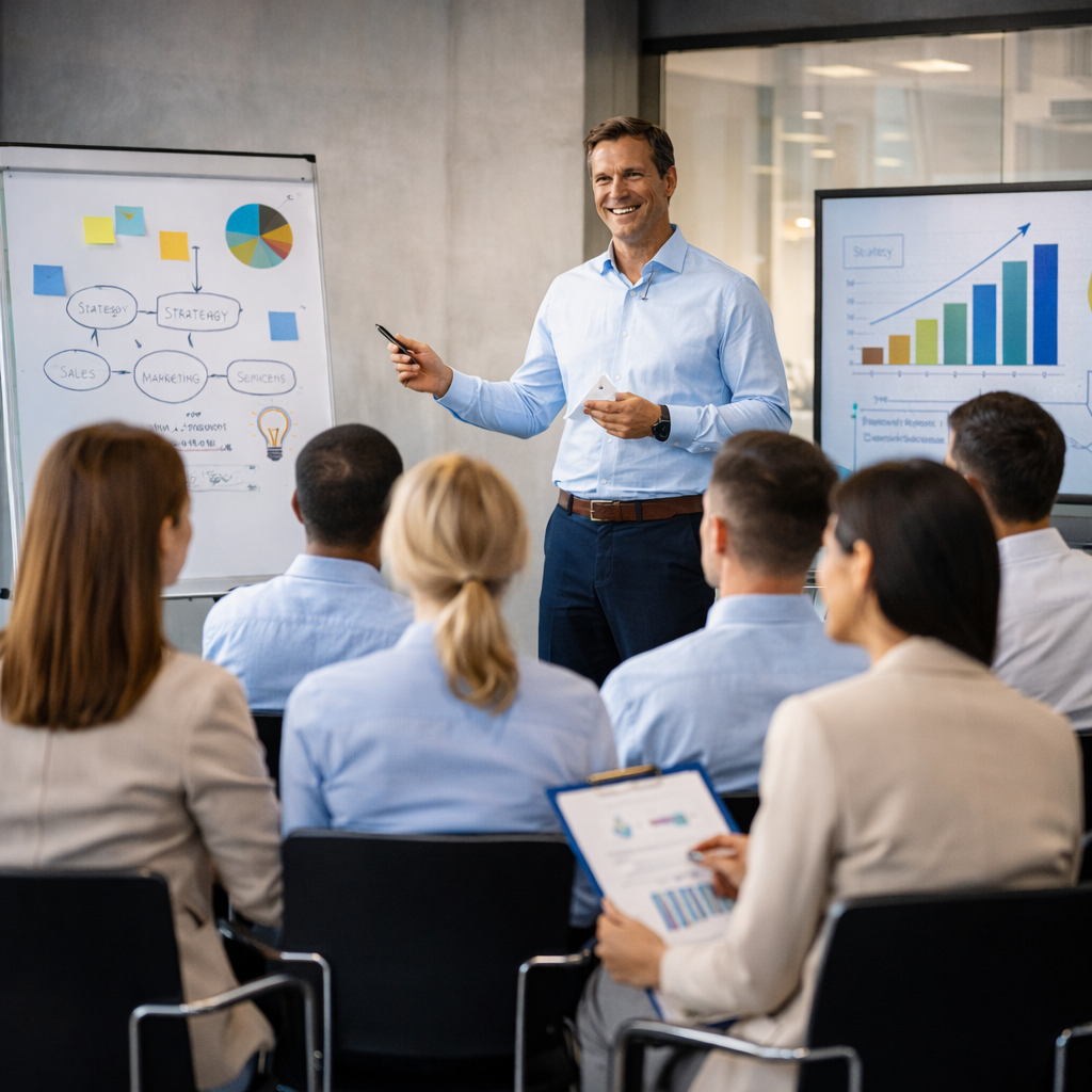 Imagem representando workshop e treinamento corporativo